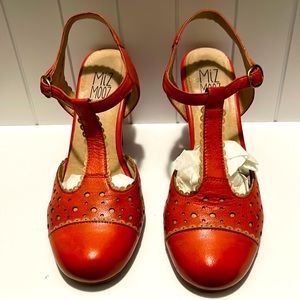 Miz Mooz NYC Classic Orange Mary Janes